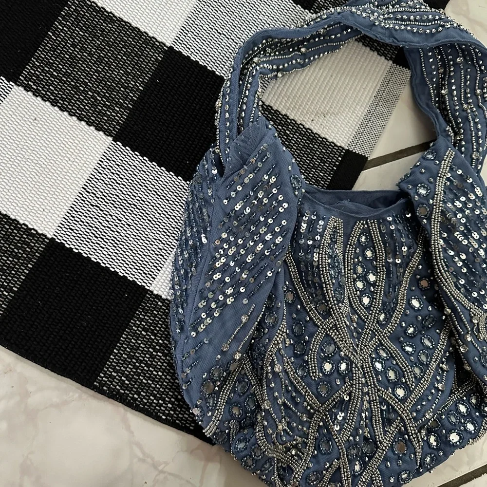 Zara Mirrored Beaded Jeweled Bag - Picture 4 of 4